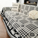 Chenille Houndstooth Sofa Throw Cover, Scratch Proof Cozy Throw Blankets for Couch by Slipcover KAS™