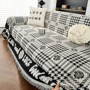 Chenille Houndstooth Sofa Throw Cover, Scratch Proof Cozy Throw Blankets for Couch by Slipcover KAS™