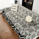 Chenille Houndstooth Sofa Throw Cover, Scratch Proof Cozy Throw Blankets for Couch by Slipcover KAS™