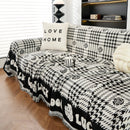 Chenille Houndstooth Sofa Throw Cover, Scratch Proof Cozy Throw Blankets for Couch by Slipcover KAS™