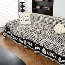 Chenille Houndstooth Sofa Throw Cover, Scratch Proof Cozy Throw Blankets for Couch by Slipcover KAS™