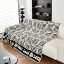 Chenille Houndstooth Sofa Throw Cover, Scratch Proof Cozy Throw Blankets for Couch by Slipcover KAS™