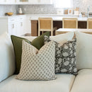 Tierra Block Printed Pillow Cover | Brown