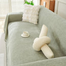 Solid Color Chenille Sofa Throw Blanket, Modern Decor Soft Couch Cover with Fringes