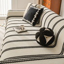 Boho Couch Throw Blanket with Textured Stripes, Sofa Cover for Living Room Decor