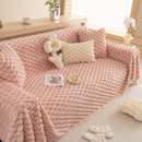 Thick Plush Faux Fur Couch Cover Blanket Warm Fuzzy Blanket Couch Protector for Winter