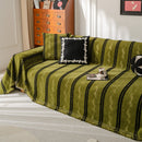 Boho Couch Throw Blanket with Textured Stripes, Sofa Cover for Living Room Decor