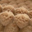 Thick Plush Faux Fur Couch Cover Blanket Warm Fuzzy Blanket Couch Protector for Winter