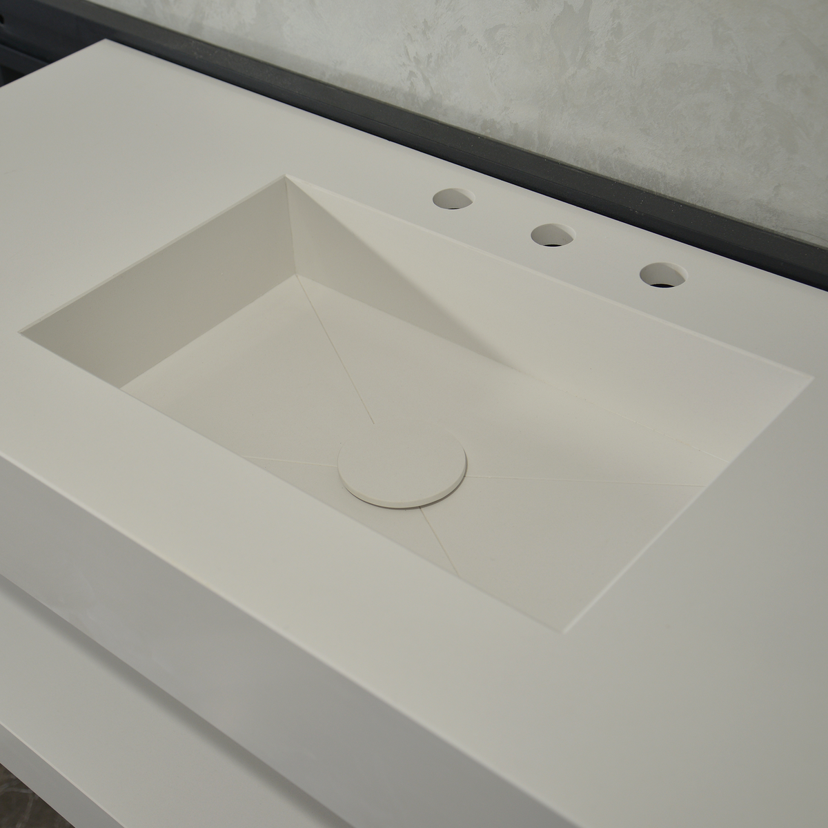 Custom Quartz Sink With Shelf, Bathroom Sink With Matching Shelf, Bathroom Vanity With Shelf, Bathroom Vanity With Single Sink, Vessel