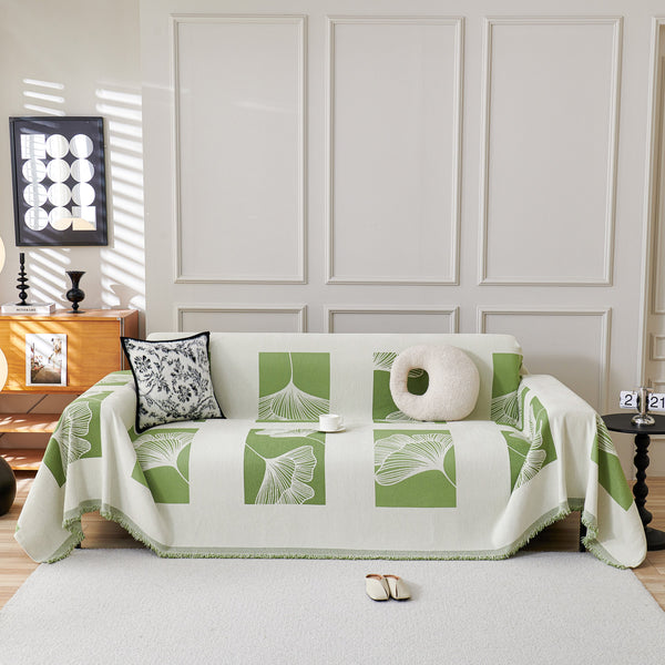 Reversible Ginkgo Leaf Furniture Slipcovers for Sofas Scratch Resistant Sectional Sofa Throw Covers, photo 2 of 121