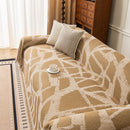 Modern Chenille Bold Abstract Pattern Sofa Cover, Artistic Decorative Furniture Cover
