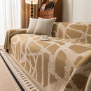 Modern Chenille Bold Abstract Pattern Sofa Cover, Artistic Decorative Furniture Cover