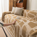 Modern Chenille Bold Abstract Pattern Sofa Cover, Artistic Decorative Furniture Cover
