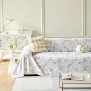 Plush Faux Fur Warm Sofa Cover with Waves Jacquard Textured Throw Blankets for Couch by Slipcover KAS™