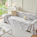 Plush Faux Fur Warm Sofa Cover with Waves Jacquard Textured Throw Blankets for Couch by Slipcover KAS™
