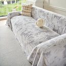 Plush Faux Fur Warm Sofa Cover with Waves Jacquard Textured Throw Blankets for Couch by Slipcover KAS™