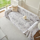 Plush Faux Fur Warm Sofa Cover with Waves Jacquard Textured Throw Blankets for Couch by Slipcover KAS™