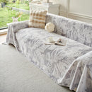 Plush Faux Fur Warm Sofa Cover with Waves Jacquard Textured Throw Blankets for Couch by Slipcover KAS™