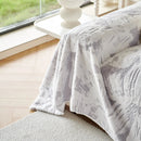 Plush Faux Fur Warm Sofa Cover with Waves Jacquard Textured Throw Blankets for Couch by Slipcover KAS™
