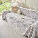 Plush Faux Fur Warm Sofa Cover with Waves Jacquard Textured Throw Blankets for Couch by Slipcover KAS™