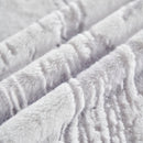 Plush Faux Fur Warm Sofa Cover with Waves Jacquard Textured Throw Blankets for Couch