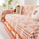 Chenille Houndstooth Sofa Throw Cover, Scratch Proof Cozy Throw Blankets for Couch by Slipcover KAS™