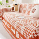 Chenille Houndstooth Sofa Throw Cover, Scratch Proof Cozy Throw Blankets for Couch by Slipcover KAS™