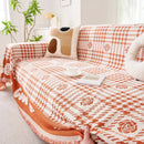 Chenille Houndstooth Sofa Throw Cover, Scratch Proof Cozy Throw Blankets for Couch by Slipcover KAS™