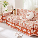 Chenille Houndstooth Sofa Throw Cover, Scratch Proof Cozy Throw Blankets for Couch by Slipcover KAS™