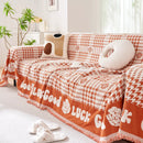 Chenille Houndstooth Sofa Throw Cover, Scratch Proof Cozy Throw Blankets for Couch by Slipcover KAS™