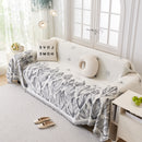 Soft Woven Leaf Couch Blanket, Pet-friendly Sectional Sofa Slipcover For Cats Dogs