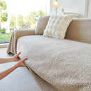 Thick Sherpa Fleece Sofa Protector Cover Stylish Durable Slipcovers for Couches and Chairs