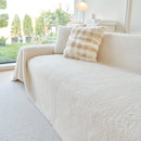 Thick Sherpa Fleece Sofa Protector Cover Stylish Durable Slipcovers for Couches and Chairs