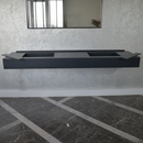 HANDCRAFTED INFINITY TOTAL BLACK HIGH ENGINEERED PORCELAIN DOUBLE SINK (ES-093)