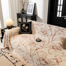 Large Floral Sofa Cover Throw Blanket, Plush Jacquard Non-Shedding Couch Cover for Pets
