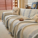 Modern Striped Sofa Throw Blanket, Lightweight Couch Cover for Summer Seating