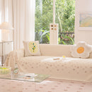 Cooling Ice Silk Sofa Cover Blanket, Floral Soft Silky Breathable Couch Throw Cover
