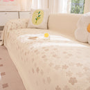 Cooling Ice Silk Sofa Cover Blanket, Floral Soft Silky Breathable Couch Throw Cover
