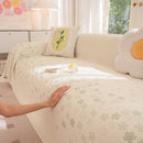 Cooling Ice Silk Sofa Cover Blanket, Floral Soft Silky Breathable Couch Throw Cover