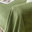 Couch Cover Sectional L Shape Chenille Herringbone Couch Throw Cover with Tassel Pom-Poms for Pets