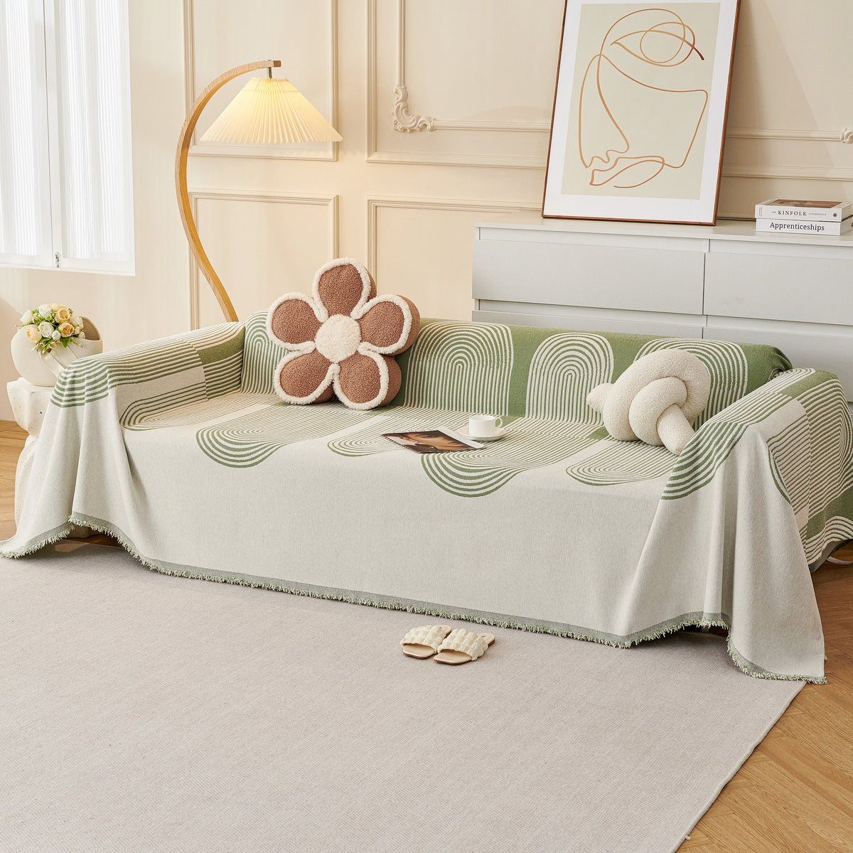 Chenille Boho Geometric Sofa Throw Cover Luxury Throws for Sofas Cat Proof Slipcovers Couch Covers, photo 16 of 44