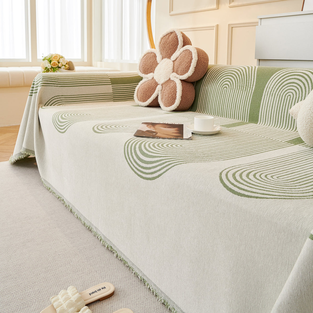 Chenille Boho Geometric Sofa Throw Cover Luxury Throws for Sofas Cat Proof Slipcovers Couch Covers, photo 32 of 44