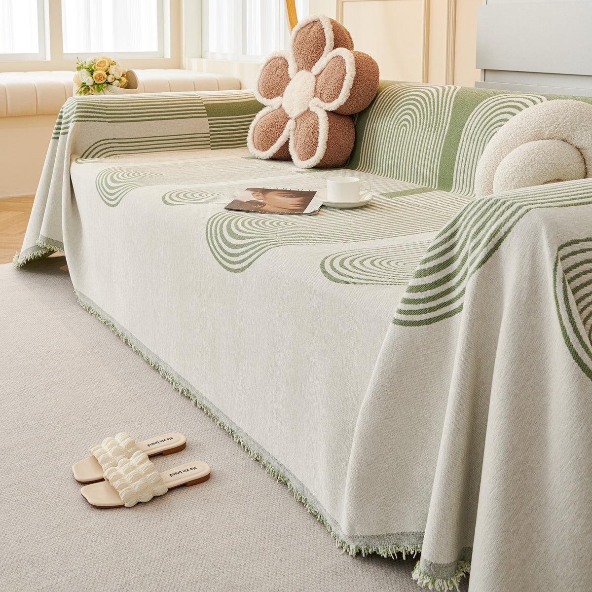 Chenille Boho Geometric Sofa Throw Cover Luxury Throws for Sofas Cat Proof Slipcovers Couch Covers, photo 34 of 44
