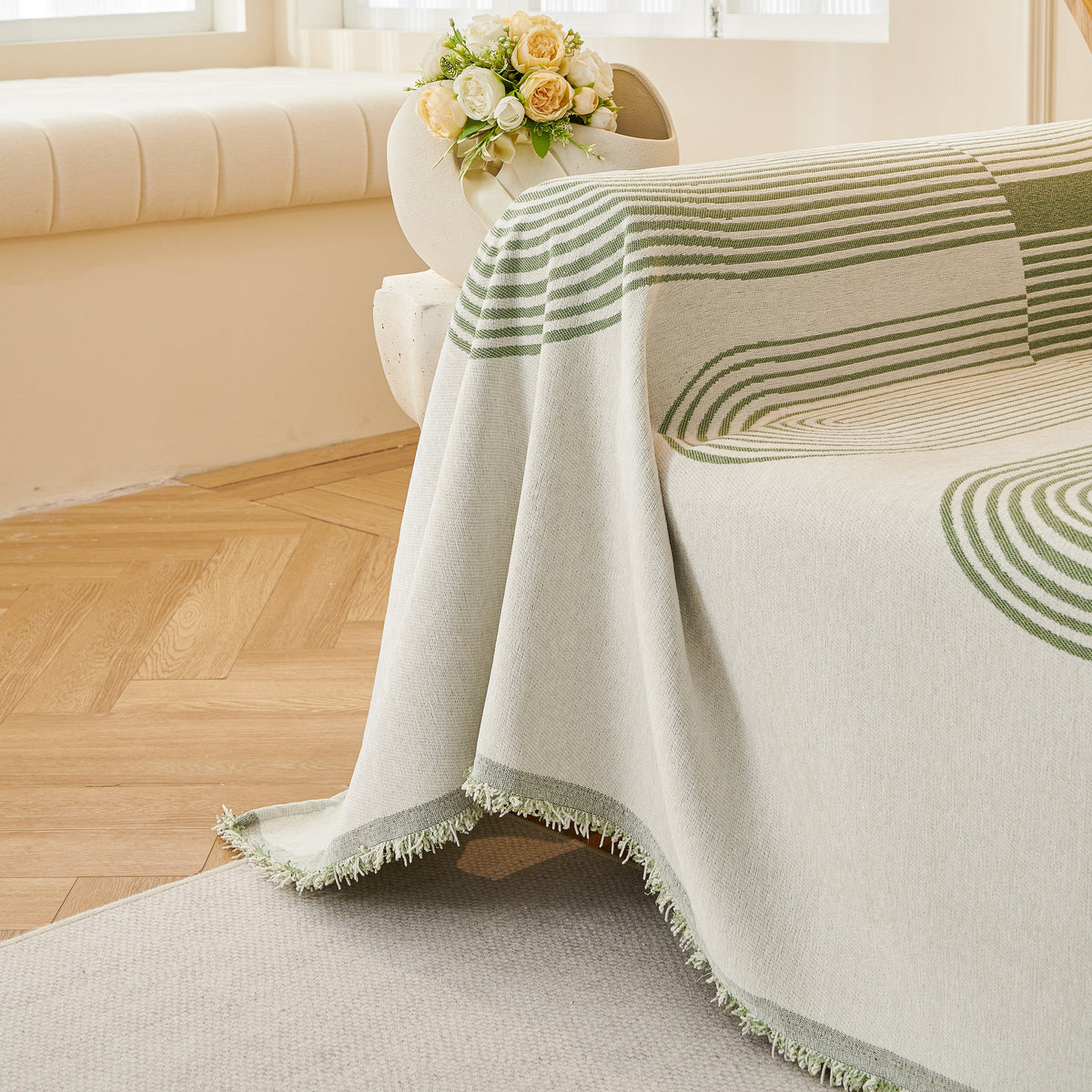 Chenille Boho Geometric Sofa Throw Cover Luxury Throws for Sofas Cat Proof Slipcovers Couch Covers, photo 36 of 44