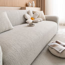 Stretch Textured Vertical Stripe Couch Slipcover, Soft Jacquard Elastic Sofa Cover