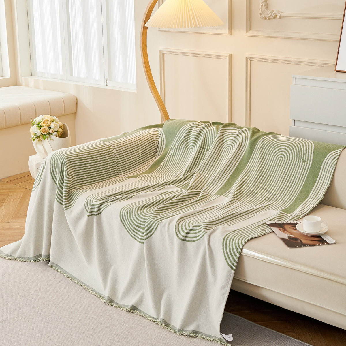 Chenille Boho Geometric Sofa Throw Cover Luxury Throws for Sofas Cat Proof Slipcovers Couch Covers, photo 9 of 44