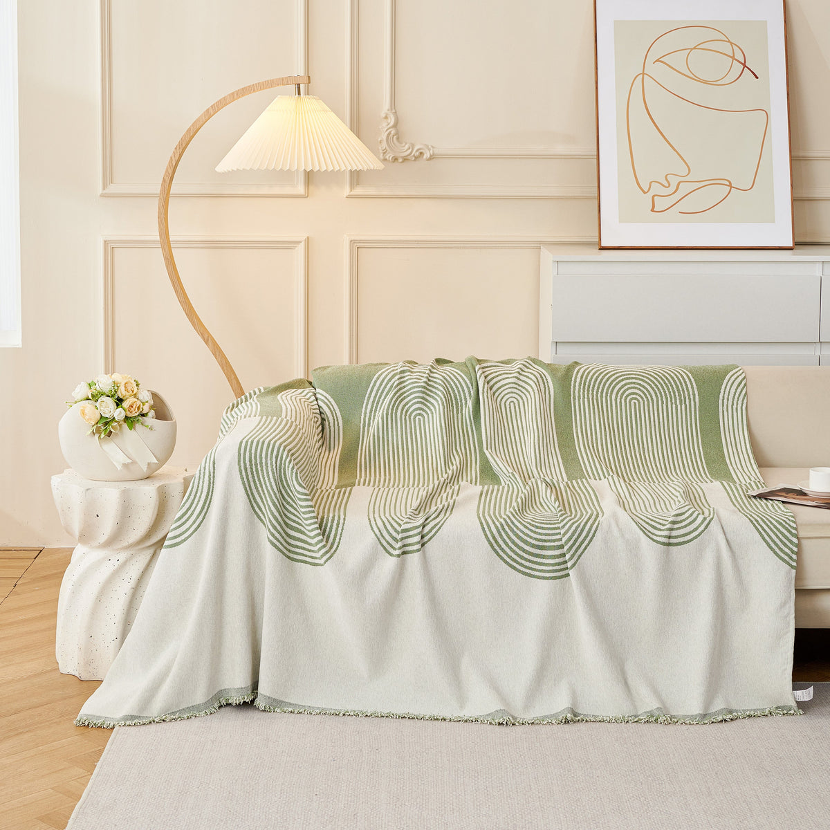 Chenille Boho Geometric Sofa Throw Cover Luxury Throws for Sofas Cat Proof Slipcovers Couch Covers, photo 10 of 44