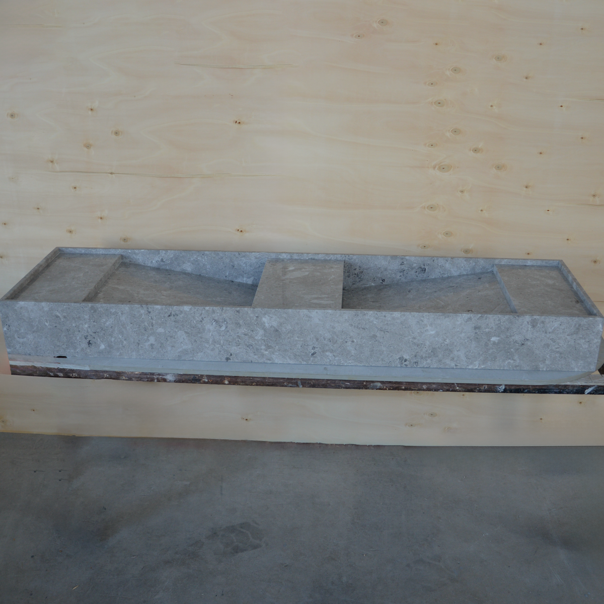 Tundra Grey Marble Handcrafted Bathroom Sink - One of a Kind Artisan Centerpiece, photo 3 of 10