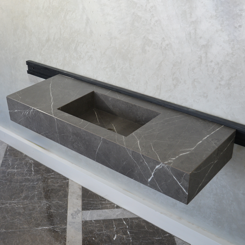 Handcrafted Pietra Grey Engineered Porcelain Sink - Installation Ready, photo 5 of 10