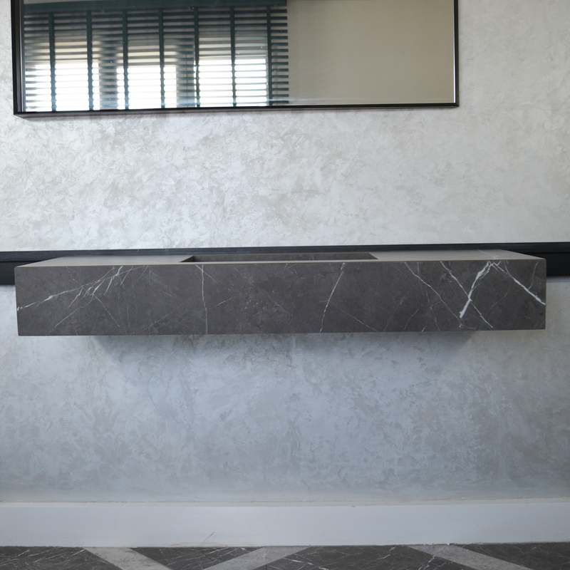 Handcrafted Pietra Grey Engineered Porcelain Sink - Installation Ready, photo 7 of 10